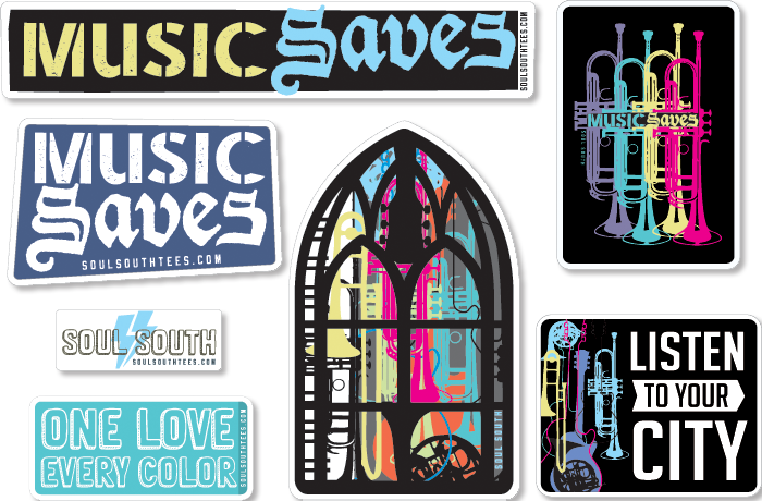MUSIC SAVES STICKER SET