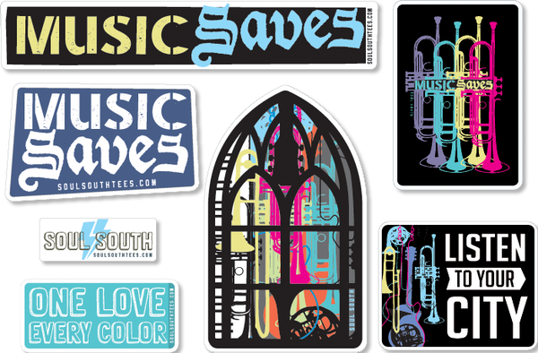MUSIC SAVES STICKER SET